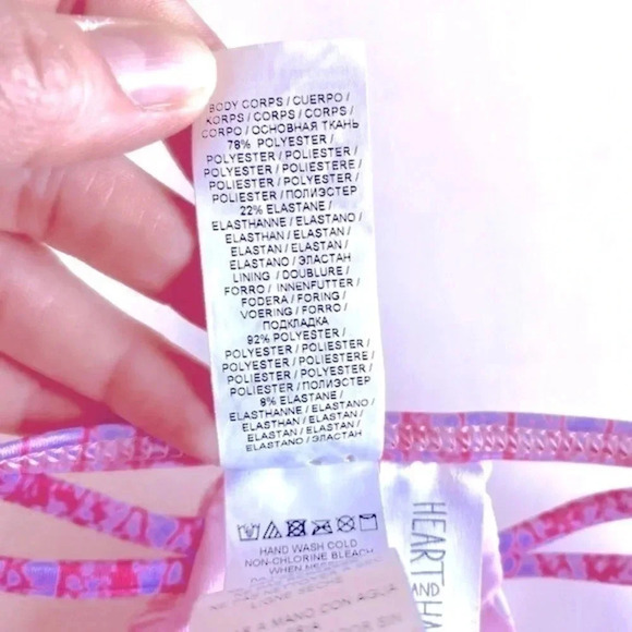 Heart and Harmony Pink Hibiscus Swim Top Girl’s Large 12/14 - Picture 7 of 7